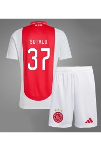 Fotbalové Dres Ajax Josip Sutalo #37 Dětské Domácí Oblečení 2024-25 Krátký Rukáv (+ trenýrky)